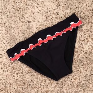 Black and Coral Bikini Bottom